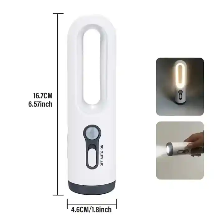 LED Light 2 in 1 Portable Flashlight Motion Sensor Bedroom Bathroom Reading Camping Lighting Baby Feeding Eye Care Bedside